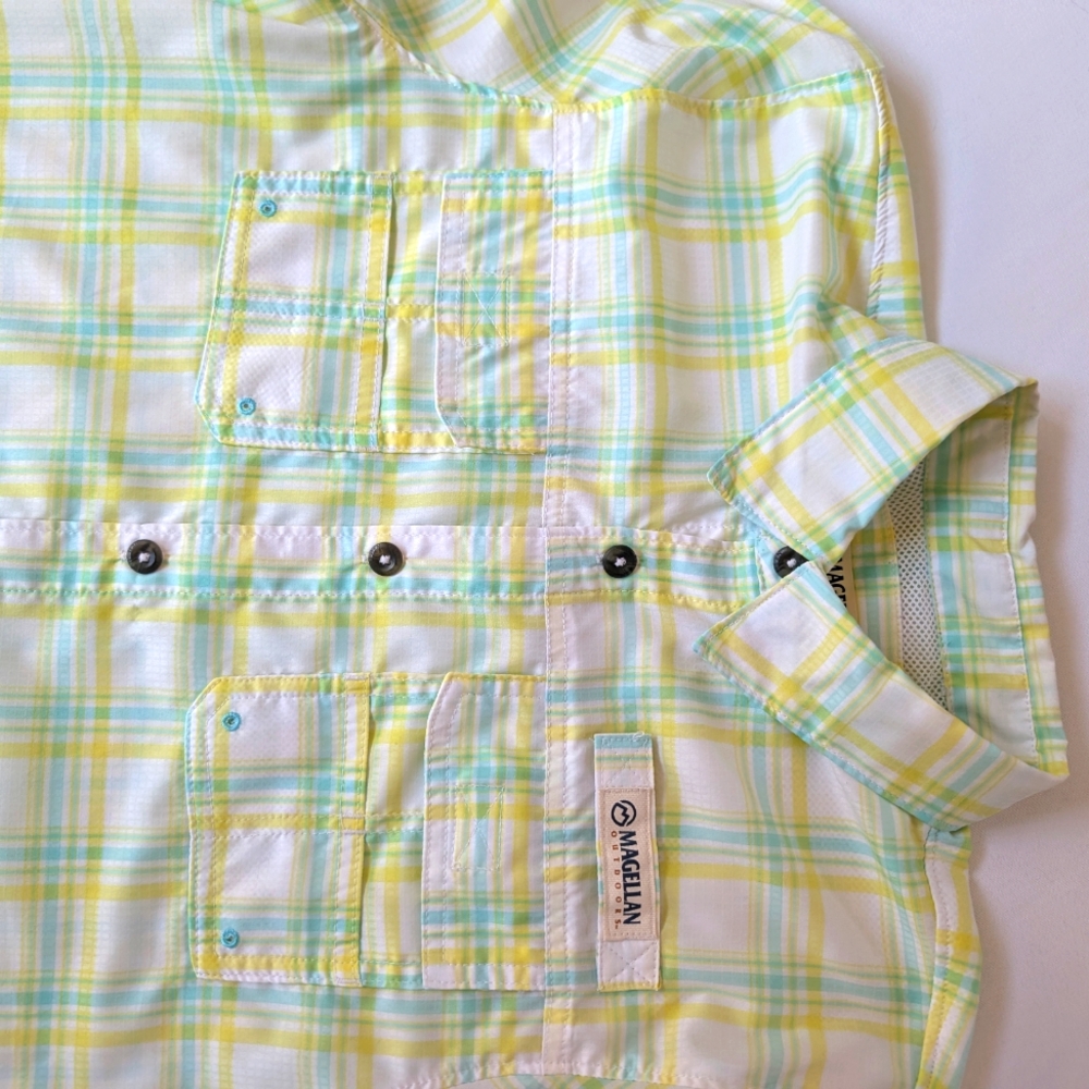 Magellan Outdoors Boys' FishGear Caddo Lake Short Sleeve Fishing Shirt Size XL
